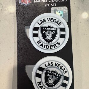 NFL Las Vegas Raiders Black and White Bag Clips